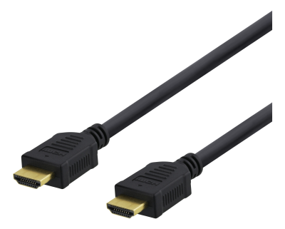 HDMI-kabel Deltaco, Ethernet, 4K@30Hz, 5 meter - Svart