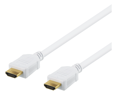 HDMI-kabel Deltaco, Ethernet, 4K@30Hz, 15 meter - Vit