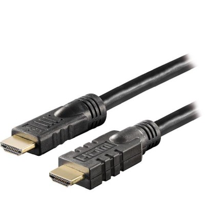Deltaco Aktiv HDMI monitorkabel, 10m - Svart