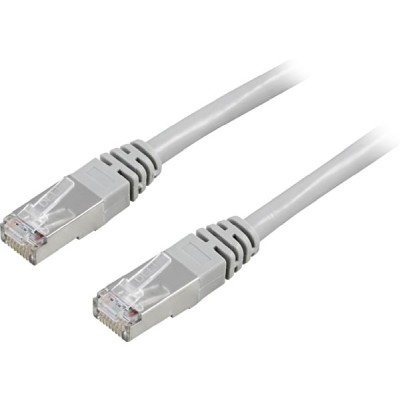 Nätverkskabel skärmad Cat.6, RJ45, 1 meter - Grå