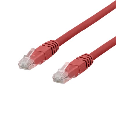 Nätverkskabel Cat6 0,3m, röd