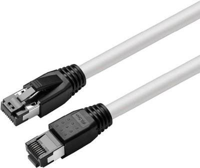 Nätverkskabel skärmad Cat8.1 S/FTP, MicroConnect, LSZH, 1 meter - Vit