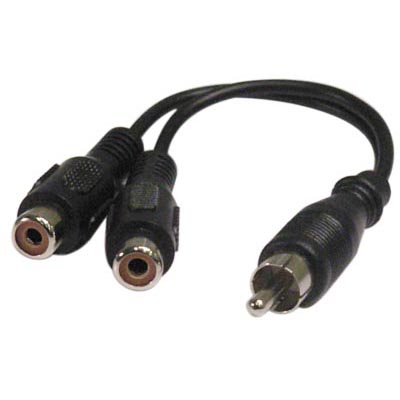 Splitter RCA hane till 2xRCA hona