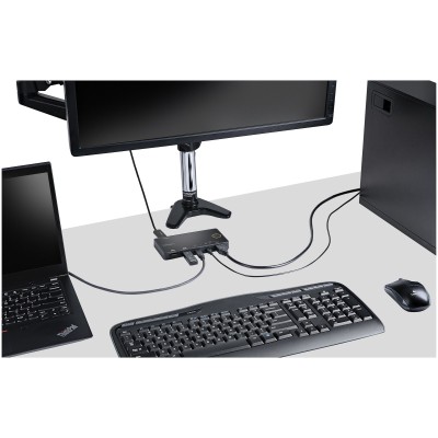 Systemswitch Startech.com SV221HUC4K, 2-vägs KVM, HDMI 2.0 4K@60Hz, hybrid USB-A/USB-C#6