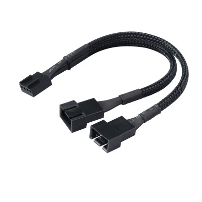 AKASA splitter för PWM-fläktar,1x4-pin ha till 2x4-pin ho, svart