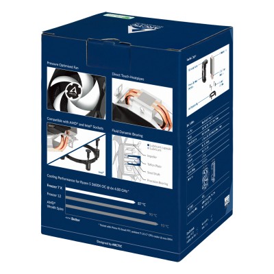 Arctic Freezer 7X, 92mm fläkt, Intel 1200/115x/775/2066, AMD AM3/AM4/FM1/FM2 - Svart/Grå#8