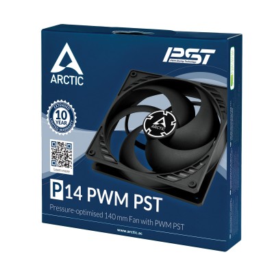 Arctic Cooling P14 Case Fan 140mm w/ PWM control and PST cable Black#6