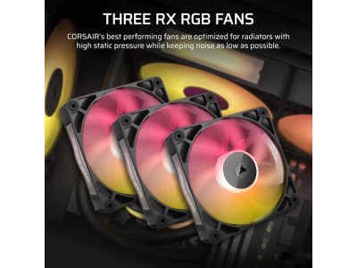 Corsair iCUE LINK Titan 360 RX RGB AIO Kylare (svart) 360mm, LGA 1700/1851, AM 5/4, 300 - 2100 RPM ±10%#3