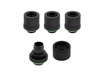Corsair Hydro X Fitting Softline XF Compression 10/13mm, Fittings 4-Pack - Svart