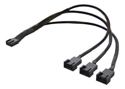 DELTACO splitter för PWM-fläktar, 4-pin till 3x4-pin ho, svart#2