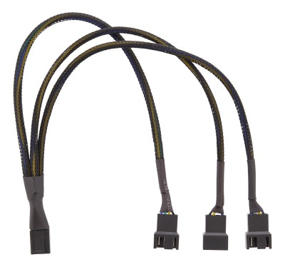 DELTACO splitter för PWM-fläktar, 4-pin till 3x4-pin ho, svart#3