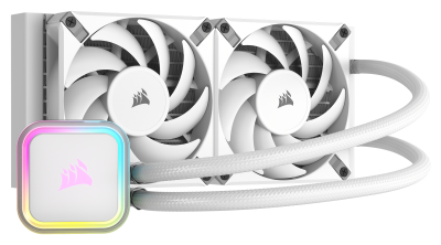 Corsair iCUE H100i ELITE RGB White, 240mm - Vit#1