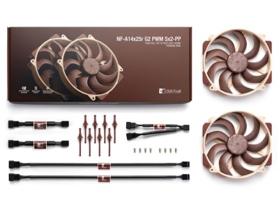 Noctua NF-A14x25r G2 PWM Sx2-PP Fläkt 140x140x25 mm, 300~1500 RPM, 155.6 m³/h, 24,8 dBA, 4-pin#4