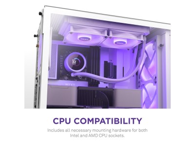 NZXT Kraken 240 RGB, 240mm, 2x120 mm RGB-fläktar - Vit#6