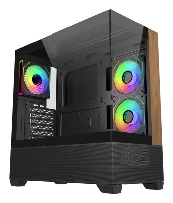 Cooler Master Elite 690 Black, TG, 3x120mm ARGB-fläktar, ATX - Svart#1