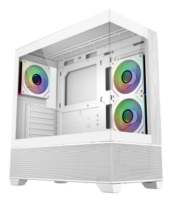 Cooler Master Elite 690 White, TG, 3x120mm ARGB-fläktar, ATX - Vit#1