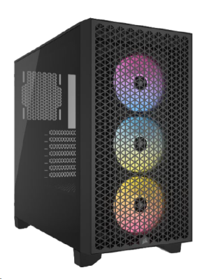 Corsair 3000D RGB Airflow Mid-Tower Case Black, ATX - Svart