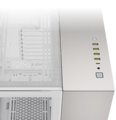 Corsair 6500X Mid-Tower Dual Chamber PC Case, ATX - Grå/Vit