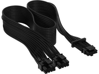 Corsair 600W Gen5 Black - 12VHPWR PSU Cable Sleeved