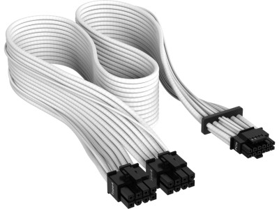 Corsair 600W Gen5 White - 12VHPWR PSU Cable Sleeved
