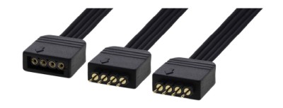 DELTACO GAMING LED Strip 2-vägs splitterkabel, 15cm