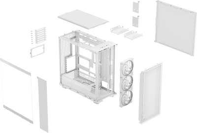 Fractal Design Epoch XL White TG RGB Light Tint, ATX - Vit#7