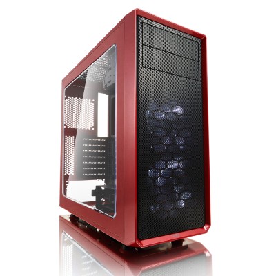 Fractal Design Focus G Mystic Red, ATX, 2x120mm LED-fläktar - Röd#1