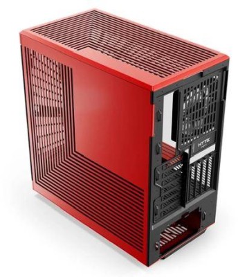 Hyte Y40 Red Midi Tower, ATX, Panoramic Glass, inkl. PCIe 4.0 riser - Svart/Röd#2