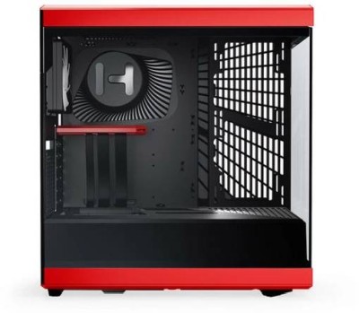 Hyte Y40 Red Midi Tower, ATX, Panoramic Glass, inkl. PCIe 4.0 riser - Svart/Röd#5
