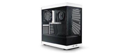 HYTE Y40 Black/White Miditower - Panoramic Glass Veil, included PCIe 4.0 riser cable, 2 included fans