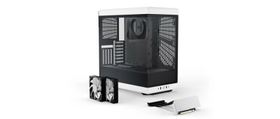 Hyte Y40 White Miditower, ATX, Panoramic Glass, inkl. PCIe 4.0 riser - Svart/Vit#2