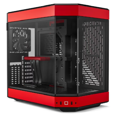Hyte Y60 Midi Tower, ATX, Tempered Glass - Svart/Röd