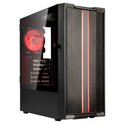 Kolink Inspire Series K12 ARGB Midi Tower, ATX, fönstersida - Svart