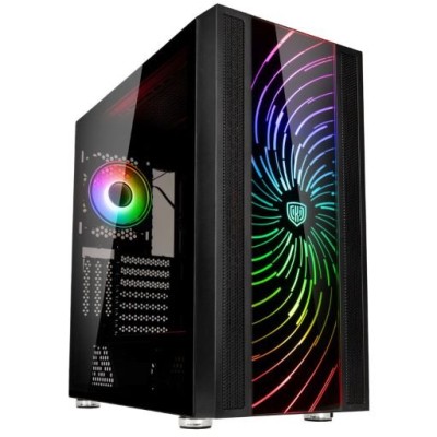 Kolink Unity Adapt ARGB Midi Tower, fönstersida, utbytbara fronter - Svart