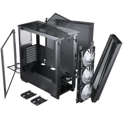 Phanteks Eclipse G360A Mid Tower Case ,Temp Glass, DRGB, Satin Black#4