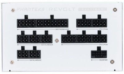 Phanteks Revolt 1000W, ATX 3.0 , 135 mm fläkt, 80PLUS Platinum, semipassivt, Kablar ingår ej! - Vit#4
