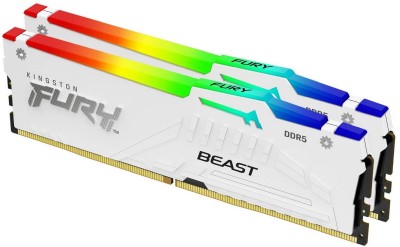 32 GB (2x16GB) DDR5-6800 Kingston FURY Beast White RGB CL34, AMD EXPO - Vit