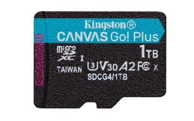 Micro Secure Digital SDXC 1 TB Kingston Canvas Go! Plus Gen4, 200/160 MB/sek, Class 10, UHS-I U3, V30, A2#1