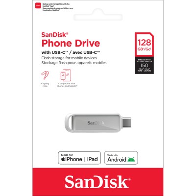 128 GB Sandisk USB Phone Drive med USB-C - Arctic White#2
