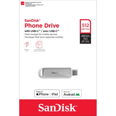 512 GB Sandisk USB Phone Drive med USB-C - Arctic White#2