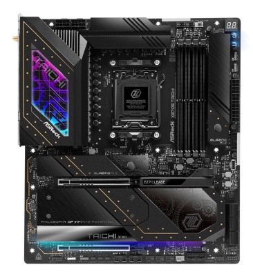 ASRock X870E Taichi Moderkort Socket-AM5, DDR5, ATX, 2xPCIe 5.0, 5G LAN, Wi-FI 7, Bluetooth, 2xUSB 4#6