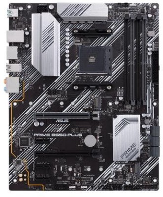 Asus PRIME B550-Plus, AMD Socket AM4, B550, ATX, 4xDDR4, CrossFireX, 2xPCI Express, 2xM.2 + SATA3 RAID, HDMI/DP, 7.1-ljud, USB-C, GigaLAN, Aura RGB