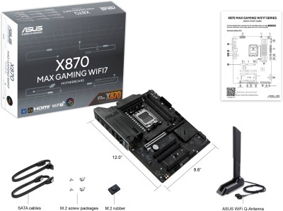 Asus X870 MAX GAMING WIFI7, AMD Socket AM5, ATX, 4xDDR5, 4xPCI Express, 3xM.2 + SATA3 RAID, HDMI/2xUSB4, 2.5GbE LAN, WiFi 7, Bluetooth 5.4, Aura Sync RGB#3