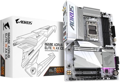 Gigabyte B650E AORUS ELITE X ICE, AMD AM5, PCI Express, ATX, 4xDDR5, 3xM.2 + SATA3 RAID, 2xHDMI/USB-C, 2.5GbE LAN, WiFi 6E, Bluetooth 5.3, RGB Fusion