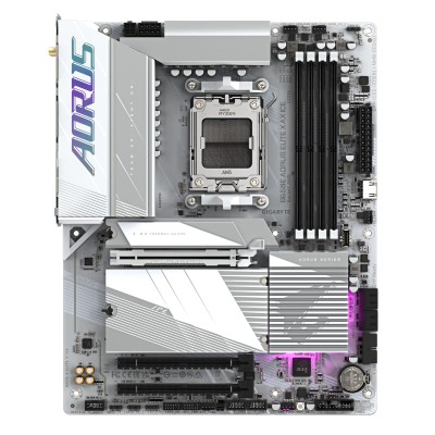 Gigabyte B650E AORUS ELITE X ICE, AMD AM5, PCI Express, ATX, 4xDDR5, 3xM.2 + SATA3 RAID, 2xHDMI/USB-C, 2.5GbE LAN, WiFi 6E, Bluetooth 5.3, RGB Fusion#3