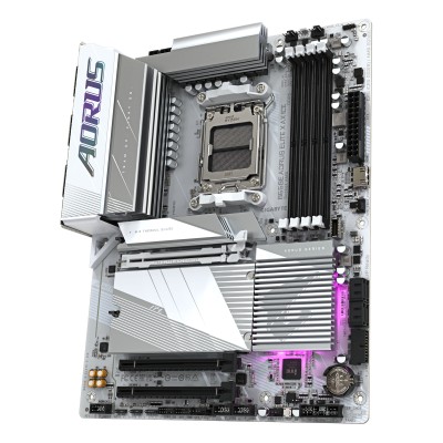 Gigabyte B650E AORUS ELITE X ICE, AMD AM5, PCI Express, ATX, 4xDDR5, 3xM.2 + SATA3 RAID, 2xHDMI/USB-C, 2.5GbE LAN, WiFi 6E, Bluetooth 5.3, RGB Fusion#5