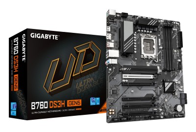 Gigabyte B760 DS3H GEN5, Intel LGA1700, 5xPCI Express, ATX, 4xDDR5, 2xM.2 + SATA3 RAID, HDMI/DP, USB-C, GigaLAN, RGB Fusion#1