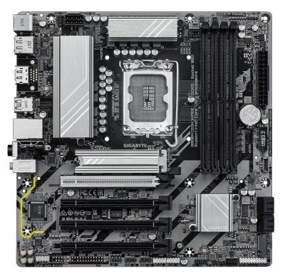 Gigabyte B860M DS3H WIFI6E, Intel LGA1851, 4xPCI Express, MicroATX, 4xDDR5, 2xM.2 + SATA3 RAID, HDMI/2xDP, 2.5Gbe LAN, WiFi 6E, Bluetooth 5.3, RGB Fusion#2
