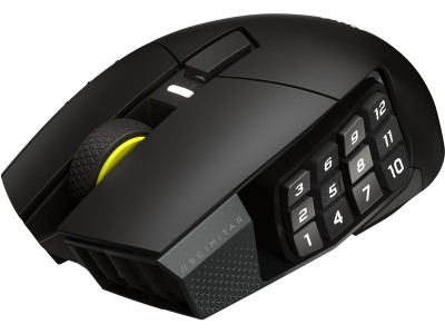 Corsair Scimitar Elite Wireless Gaming Mouse, 33000 dpi, USB/Bluetooth, 16 programmerbara knappar, RGB - Svart#3