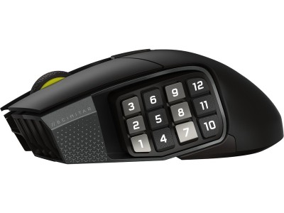 Corsair Scimitar Elite Wireless Gaming Mouse, 33000 dpi, USB/Bluetooth, 16 programmerbara knappar, RGB - Svart#4